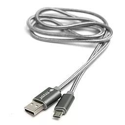 Кабель USB PowerPlant Nylon micro USB Cable Grey - миниатюра 2