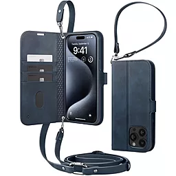 Чехол Spigen Wallet S Pro для Apple iPhone 15 Pro Navy (ACS06741) - миниатюра 3