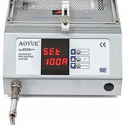 Паяльная станция инфракрасная, с преднагревателем плат AOYUE Int 853A++ (кварцевый, 120х120 мм, 500Вт) - миниатюра 7