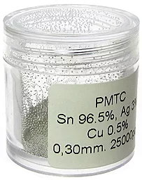 BGA шарики MECHANIC PMTC 0.3 мм 25000шт бессвинцовые в пластиковой емкости