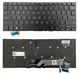 Клавиатура для ноутбука Dell Inspiron 13-5368 5378 5379 7378 7368 14-7460 7467 Vostro 14-5468 Latitude 3379 US без рамки Прямой Enter подсветка (0M9DMK) Black