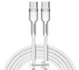 USB PD Кабель Baseus Cafule 20V 5A USB Type-C - Type-C Cable White (CATJK-C02)