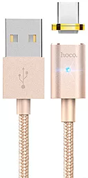 Кабель USB Hoco U16 Magnetic Adsorption micro USB Cable Gold