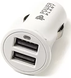 Автомобільний зарядний пристрій PowerPlant Dual USB Car Charger White (DV00DV5036)