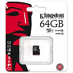 Карта памяти Kingston microSDXC 64GB Class 10 UHS-I U1 (SDC10G2/64GBSP) - миниатюра 2