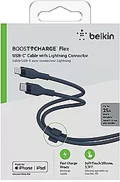 Кабель USB PD Belkin BoostCharge Flex 20W USB Type-C - Lightning Cable Blue (CAA009bt1MBL) - миниатюра 7