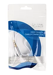 Аудио кабель Ultra AUX mini Jack 3.5mm M/M Cable 1 м white (UC73-0100) - миниатюра 3
