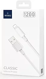 Кабель USB WIWU Wi-C006 YouPin 12w 2.4a 1.2m Lightning cable white - миниатюра 5