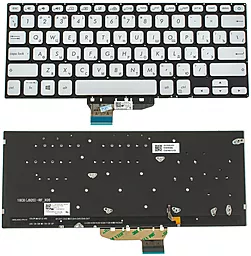 Клавіатура для ноутбуку Asus X430 series з підсвіткою клавіш без рамки Silver
