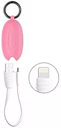 Кабель USB Joyroom S-M345 Fish series Lightning Cable 0.2m + Silicone Portable Case Pink