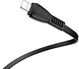 Кабель USB Hoco X40 Flat Noah TPE Lightning 2.4A Black - миниатюра 3