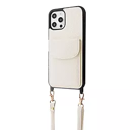 Чехол Wave Leather Pocket Case для Apple iPhone 12 Pro Max White