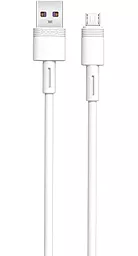 Кабель USB XO NB-Q166 5A micro USB Cable White