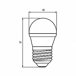 Світлодіодна лампа (LED) EUROLAMP ЕКО G45 5W E27 4000K (LED-G45-05274(D)) - мініатюра 3