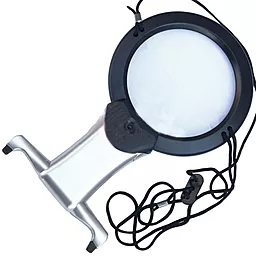 Лупа настольная, ручная Magnifier MG11В-1 100мм/2.25х, 25мм/5х с подсветкой - миниатюра 2