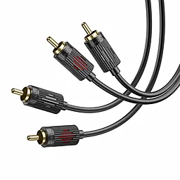 Аудио кабель Hoco UPA29 BL13 2хRCA M/M 1.5 м Cable black - миниатюра 5