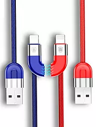 Кабель USB Baseus Couple Magnetic Lightning Cable Blue/Red (CALFD 39)