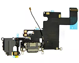 Нижний шлейф Apple iPhone 6 с разъемом зарядки, разъемом наушников и микрофоном Space Gray