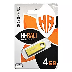 Флешка Hi-Rali Shuttle Series 4GB USB 2.0 (HI-4GBSHGD) Gold - миниатюра 2