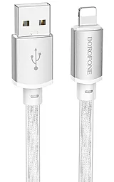 Кабель USB Borofone BX95 12w 2.4a lightning cable Silver