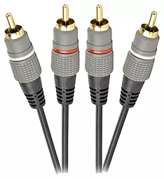 Аудио кабель Cablexpert 2xRCA M/M Cable 2.5 м gray (CCAP-202-2.5M) - миниатюра 2