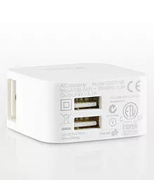 Сетевое зарядное устройство Melkco traveller chargers 2 USB, [MKTRT1WE] - миниатюра 3