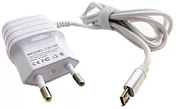 Сетевое зарядное устройство Inkax CD-09 2.1A+ Micro cable White - миниатюра 3