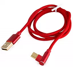 Кабель USB ExtraDigital USB Type-C Cable 90° Red (KBU1763) - миниатюра 2
