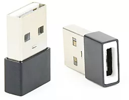 Адаптер-перехідник Cablexpert USB2.0 А-папа/C-мама Black (A-USB2-AMCF-01)