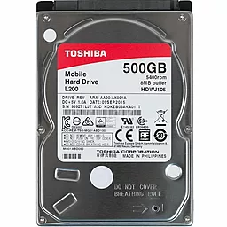 Жесткий диск для ноутбука Toshiba Mobile L200 500 GB 2.5 (HDWJ105UZSVA)