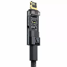 Кабель USB Baseus Explorer Series Intelligent Power-Off 2.4A 2M Lightning Cable  Black (CATS000501) - миниатюра 3