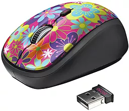 Компьютерная мышка Trust Yvi Wireless Mouse flower power (20250) Red