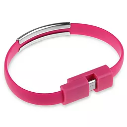 Кабель USB NICHOSI Кабель-браслет Micro USB 0.21м Pink - миниатюра 2