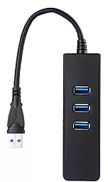 USB хаб EasyLife USB to 3xUSB 3.0 + Ethernet Black (KY-688)