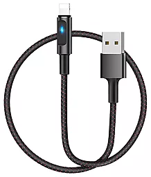 Кабель USB Hoco U47 Essence Core Smart Power Off Lightning Cable Black