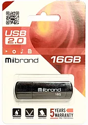Флешка Mibrand Grizzly 16GB USB 2.0 (MI2.0/GR16P3B) Black - миниатюра 2
