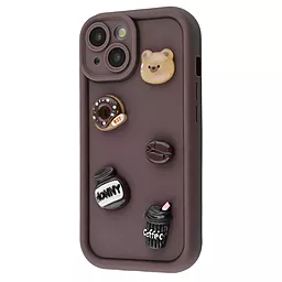 Чехол Pretty Things Case для Apple iPhone 14  brown/donut