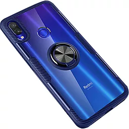 Чехол Deen CrystalRing Xiaomi Redmi Note 7, Note 7 Pro, Note 7S Clear/Blue