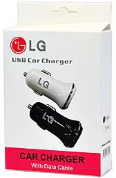 Автомобильное зарядное устройство LG 2 USB NEW +Micro USB White - миниатюра 3