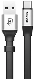 Кабель USB Baseus Nimble Portable 0.23M Type-C Cable Silver (CATMBJ-BG1) - миниатюра 2