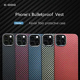 Чехол K-DOO Kevlar Case для Apple iPhone 15 Pro Blue - миниатюра 2