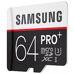 Карта памяти Samsung microSDXC 64GB Pro Plus Class 10 UHS-I U3 + SD-адаптер (MB-MD64DA/RU) - миниатюра 4