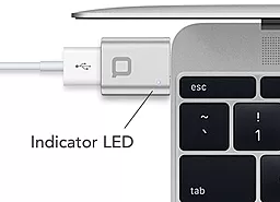 OTG-переходник Nonda USB 3.0 to USB-C Silver - миниатюра 4