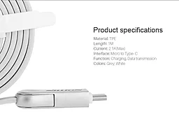 Кабель USB Nillkin Plus III Micro USB & Type-C (White) - миниатюра 3
