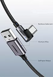 Кабель USB Ugreen US284 Aluminum Shell with Braided 3A 0.5M USB USB - Type-C Cable Black (50940) - миниатюра 4