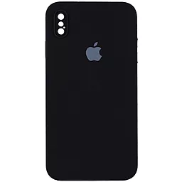 Чехол Silicone Case Full Camera Square для Apple iPhone X, iPhone XS Black