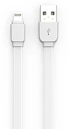 Кабель USB LDNio Lightning flat 2.1A White (XS-07A)