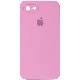 Чехол Silicone Case Full Camera Square для Apple iPhone 7, iPhone 8, iPhone SE 2020 Light Pink