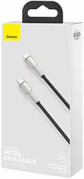 Кабель USB PD Baseus Cafule Metal 20W 0.25M USB Type-C - Lightning Cable Black (CATLJK-01) - миниатюра 4