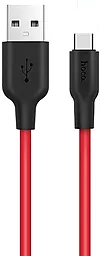 Кабель USB Hoco X21 Plus Silicone USB Type-C 2m Black / Red